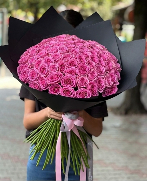 Pembe gül özel 101 Buket